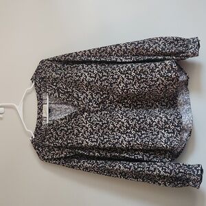 Universal Thread Long Puffed Sleeve Floral Corduroy Top XL